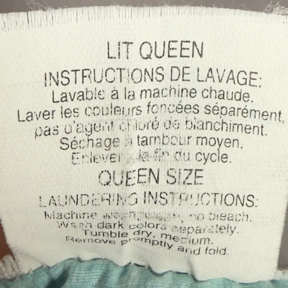 FINLA DAN RIVERS Vintage 70s 80s Geometric Queen Fitted Sheet & Pillowcase